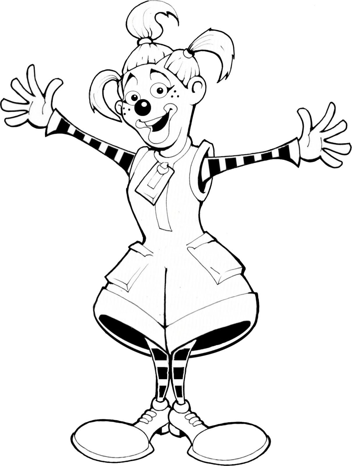 Imprime le dessin à colorier,  ajoute-y de la couleur et retourne-le à Drouille le clown. 